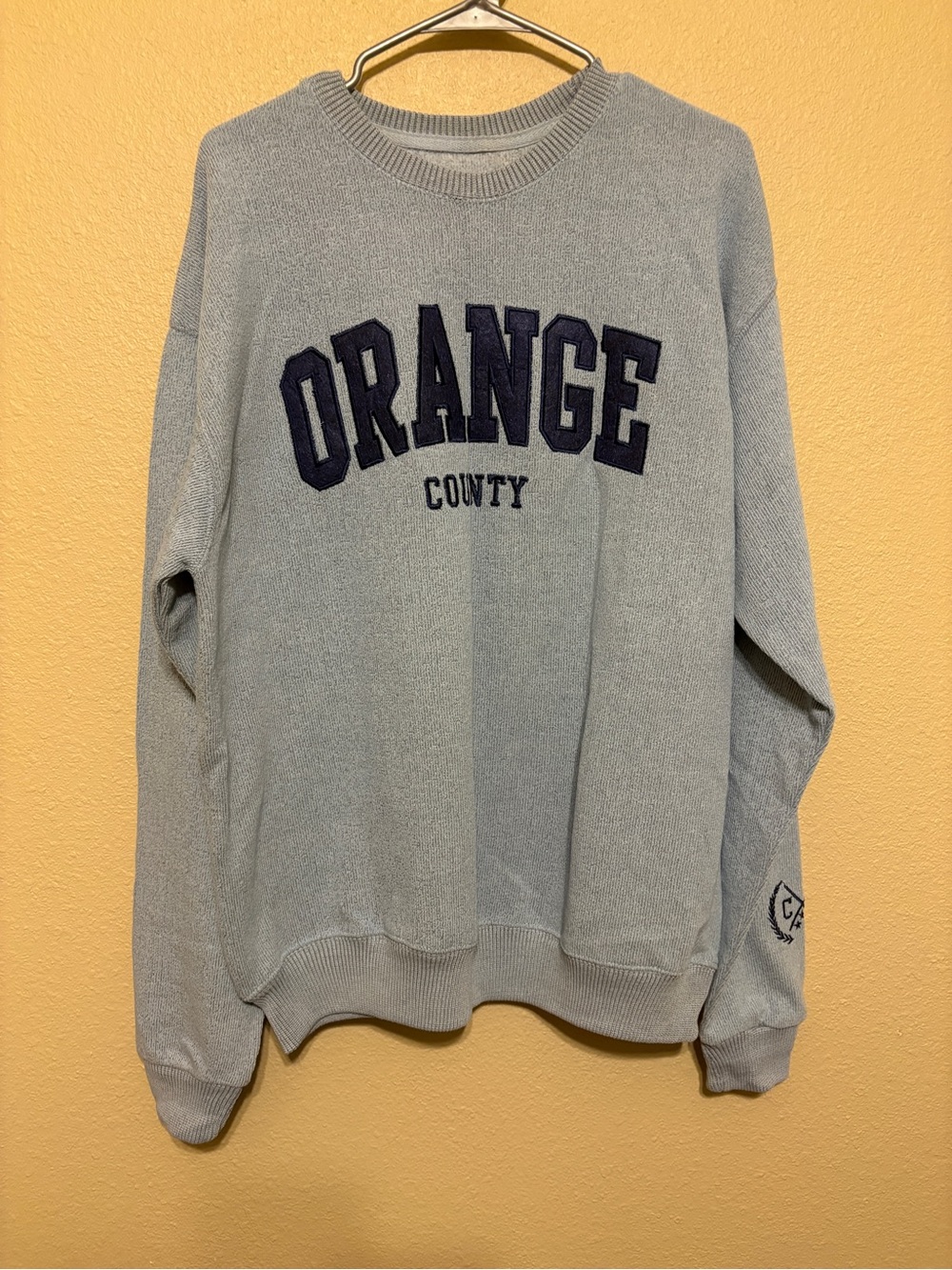 Orange County Crewneck Sweater - Light Gray/Blue